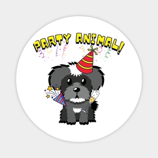 Party Animal Schnauzer Magnet